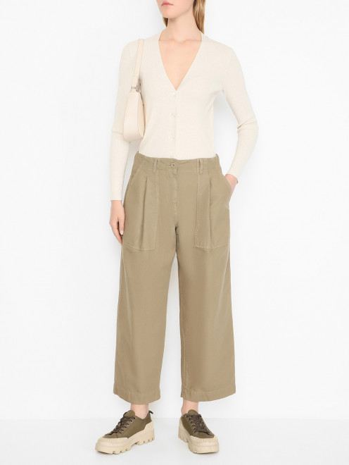 Укороченные брюки с защипами Weekend Max Mara - МодельОбщийВид