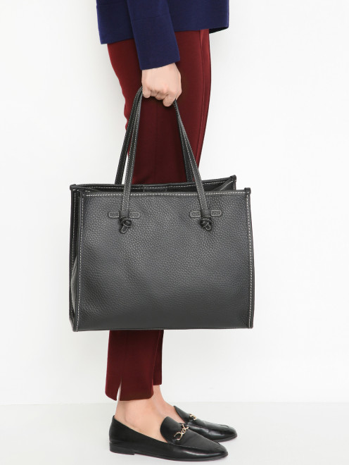 Сумка из кожи с контрастной строчкой Gianni Chiarini - МодельВерхНиз