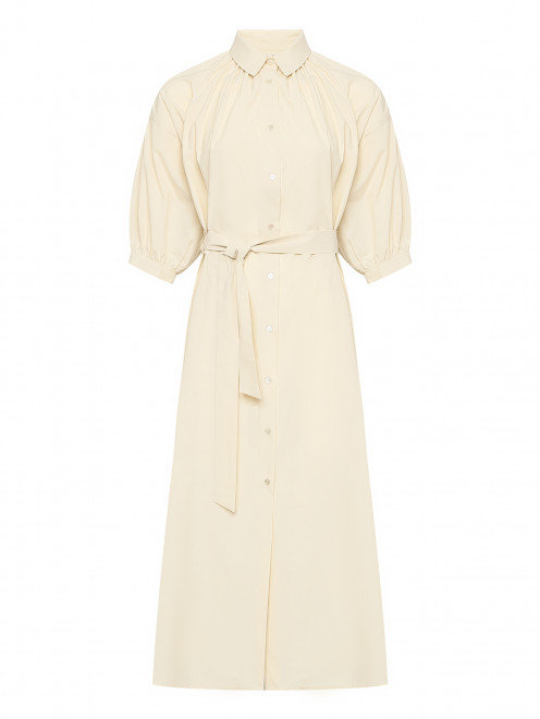 Свободное платье из хлопка с поясом Weekend Max Mara - Общий вид