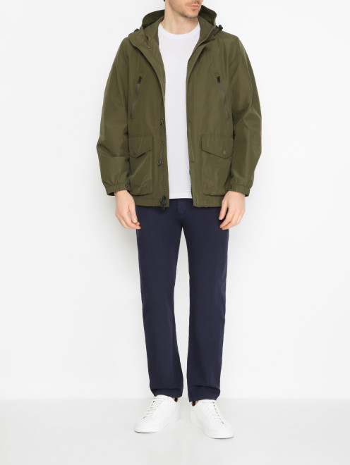 Парка с капюшоном и карманами Woolrich - МодельОбщийВид