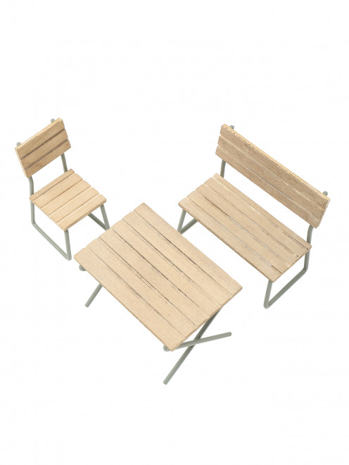 Набор садовой мебели: стол, стул и скамейка Maileg - Обтравка1
