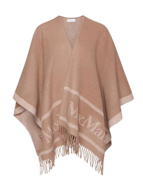 Пончо из шерсти с логотипом Max Mara - Общий вид