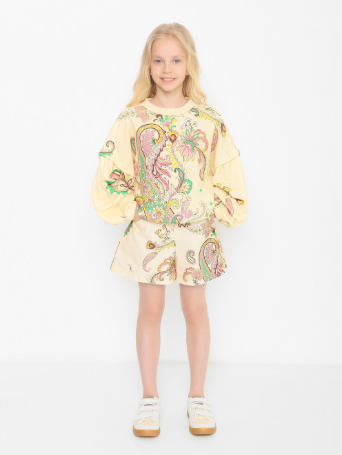 Свитшот из хлопка с узором Etro - МодельОбщийВид
