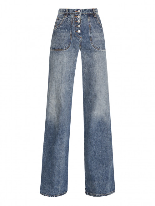 Широкие джинсы с контрастной отстрочкой Etro - Общий вид