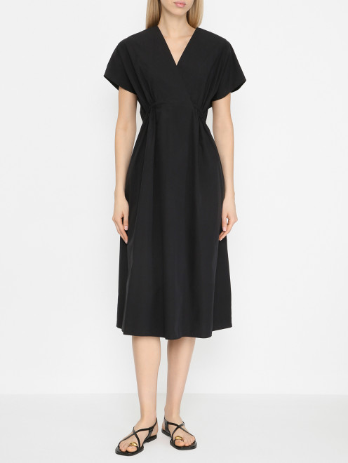 Платье из хлопка с V-образным вырезом Weekend Max Mara - МодельВерхНиз
