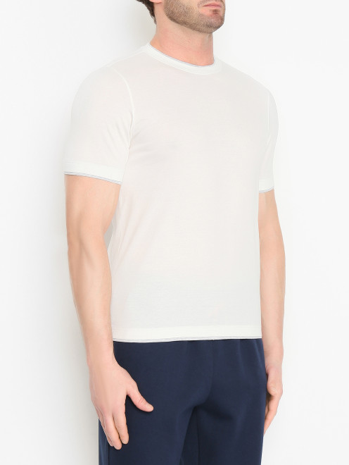 Однотонная футболка из хлопка Gran Sasso - МодельВерхНиз