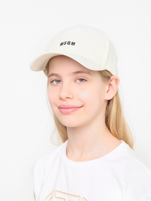 Бейсболка из хлопка с логотипом MSGM - МодельОбщийВид