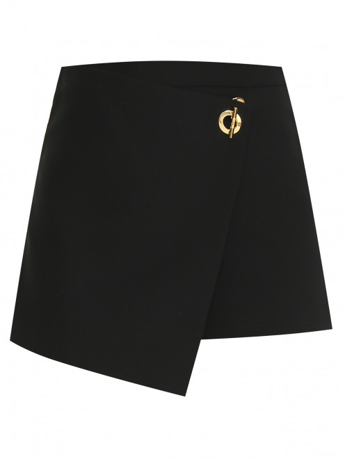Однотонная юбка-шорты с декором Moschino - Общий вид