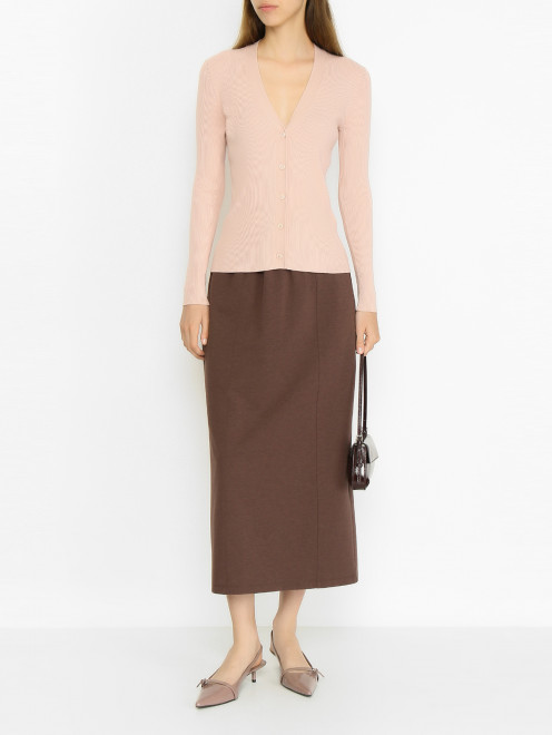 Эластичный кардиган из смесовой вискозы Weekend Max Mara - МодельОбщийВид