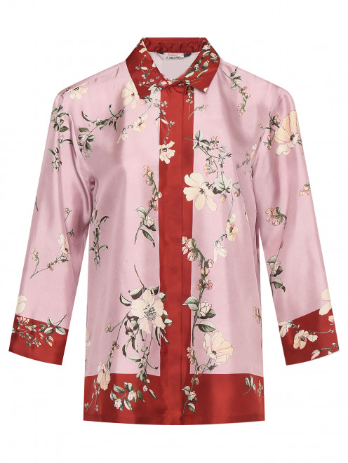 Блуза из шелка с цветочным узором Max Mara - Общий вид