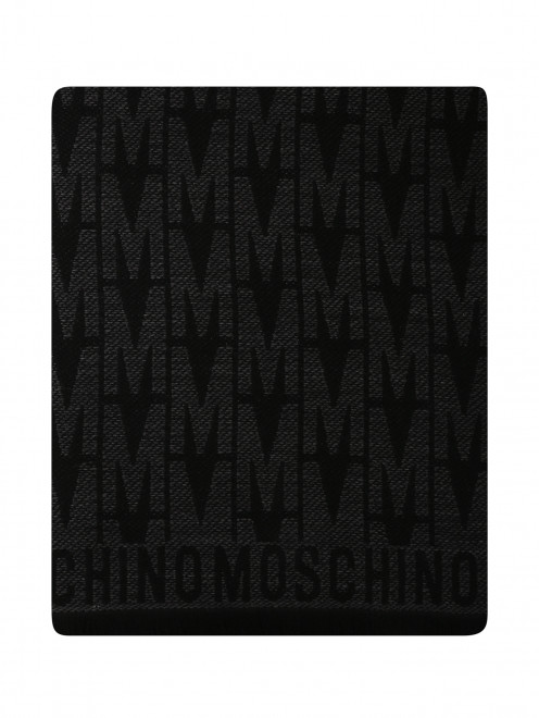 Шарф из шерсти в монограмму Moschino - Общий вид