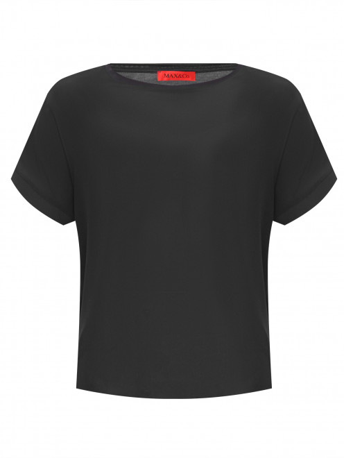 Однотонная футболка из шелка Max&Co - Общий вид