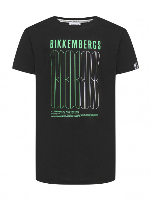 Футболка из хлопка с принтом Bikkembergs - Общий вид