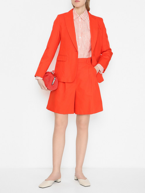 Шорты из хлопка и льна Weekend Max Mara - МодельОбщийВид