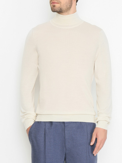 Водолазка из шерсти мелкой вязки Piacenza Cashmere 1733 - МодельВерхНиз