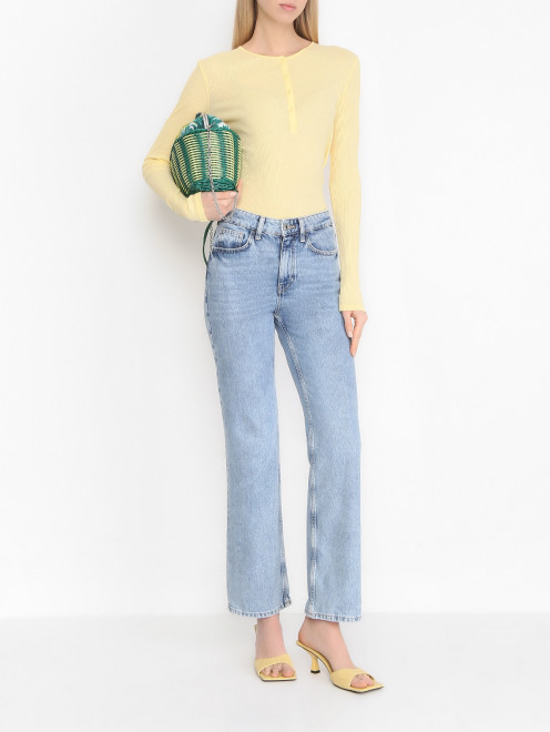 Лонгслив из хлопка в рубчик Weekend Max Mara - МодельОбщийВид