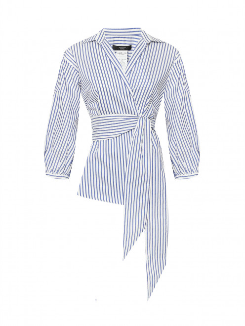 Блузка из смешанного хлопка с поясом Weekend Max Mara - Общий вид