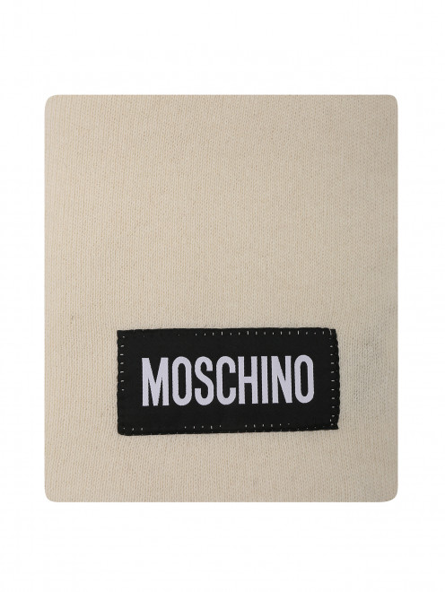 Шарф из смешанного кашемира с логотипом Moschino - Общий вид