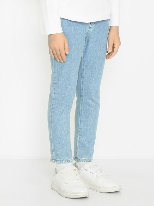 Утепленные джинсы из хлопка Stella McCartney kids - МодельВерхНиз