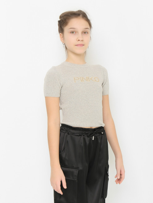 Трикотажный топ с завязками Pinko - МодельВерхНиз