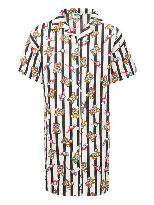 Платье в полоску из хлопка Moschino - Общий вид