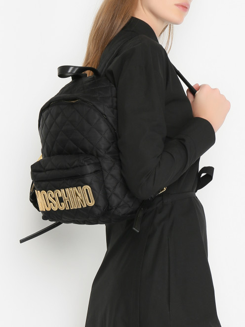 Рюкзак из текстиля на регулируемом ремне Moschino - МодельВерхНиз