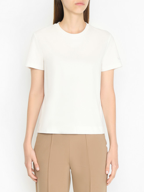 Базовая футболка из хлопка с логотипом Max Mara - МодельВерхНиз