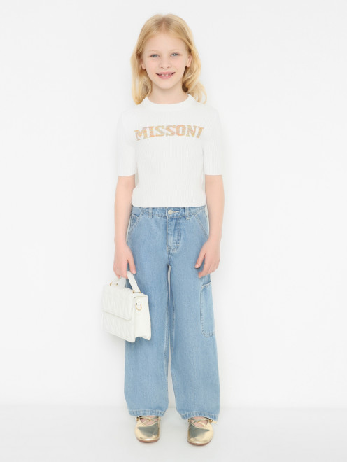Трикотажная футболка с логотипом Missoni - МодельОбщийВид