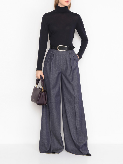 Широкие брюки из шерсти Max Mara - МодельОбщийВид