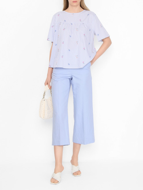 Брюки из смешанного хлопка Weekend Max Mara - МодельОбщийВид