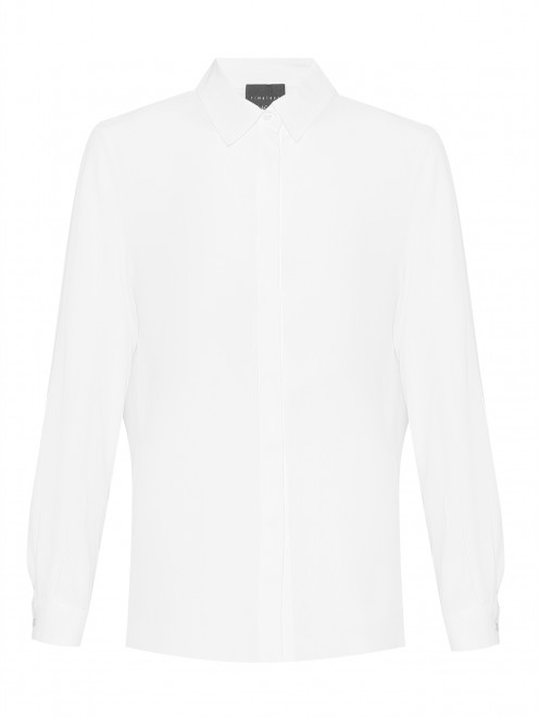 Однотонная рубашка из шелка Persona by Marina Rinaldi - Общий вид