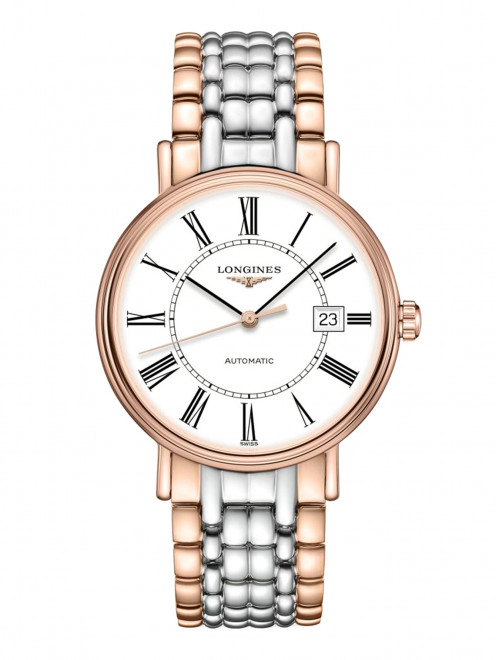 Часы с автоподзаводом на биколорном браслете Presence Longines - Общий вид