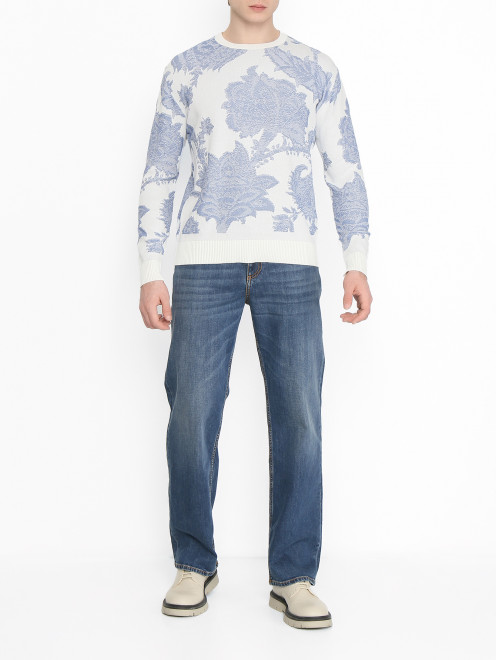 Прямые джинсы из хлопка Etro - МодельОбщийВид