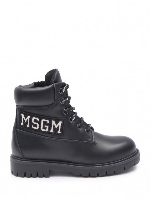 Ботинки из кожи на шнурках MSGM - Общий вид