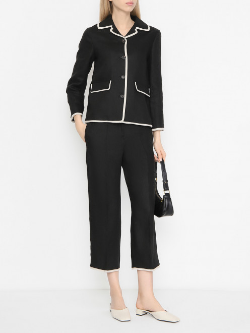 Укороченные брюки с окантовкой Max Mara - МодельОбщийВид