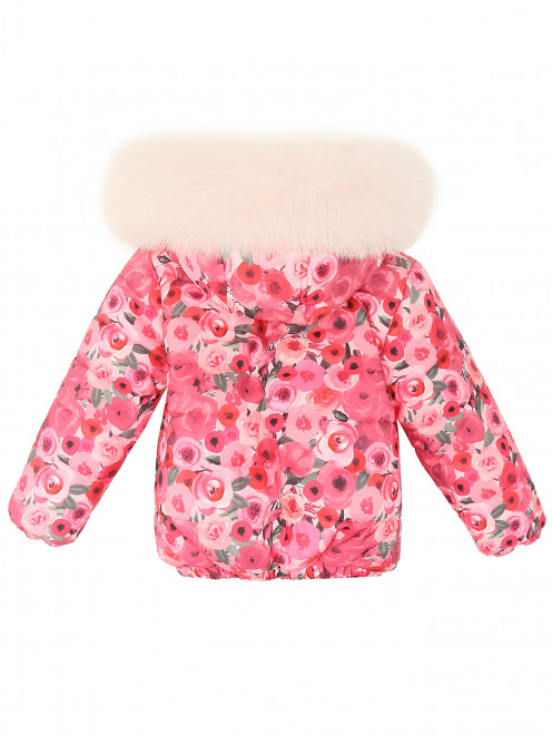 Утепленная куртка с цветочным узором Aletta - Обтравка1
