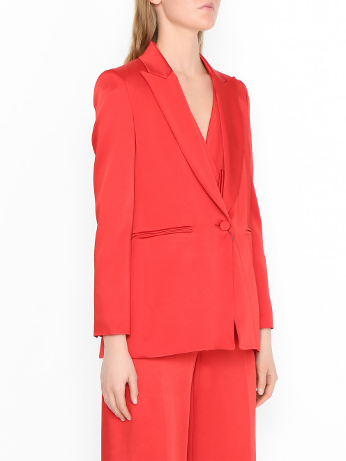 Сатиновый однобортный жакет Max Mara - МодельВерхНиз