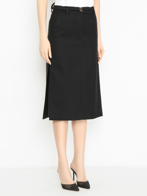 Юбка из хлопка с разрезом Sportmax - МодельВерхНиз