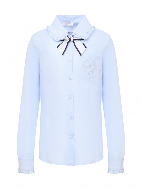 Блуза из хлопка декорированная вышивкой MONNALISA - Общий вид