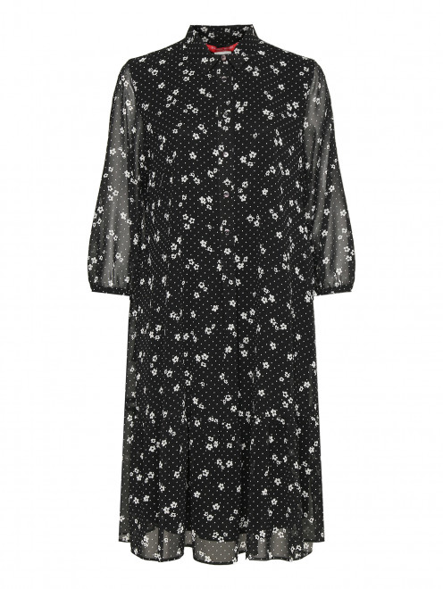 Шифоновое платье в цветочек Marina Rinaldi - Общий вид