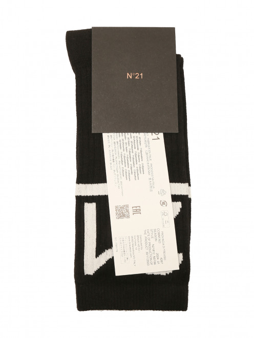 Носки с узором из хлопка N21 - Обтравка1