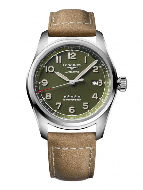 Часы с автоподзаводом на ремне из телячьей кожи Spirit Longines - Общий вид
