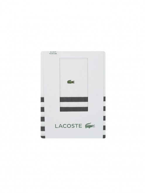 Наволочка из хлопка с узором полоска Lacoste - Общий вид