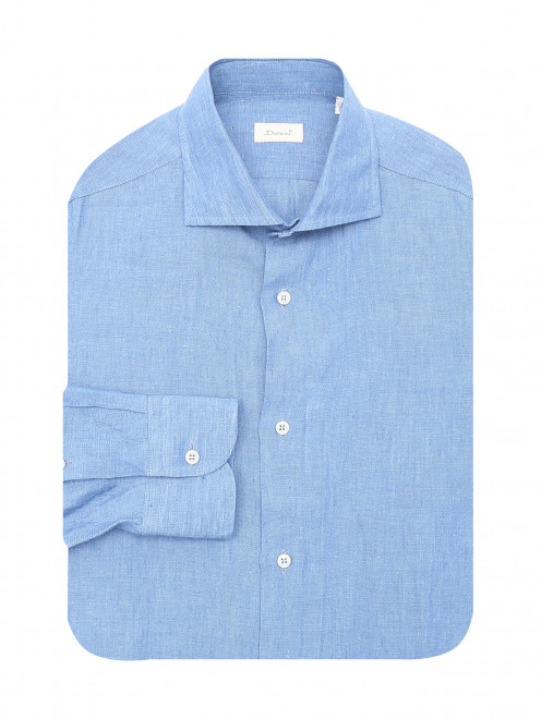 Рубашка однотонная из льна Doriani Cashmere - Общий вид