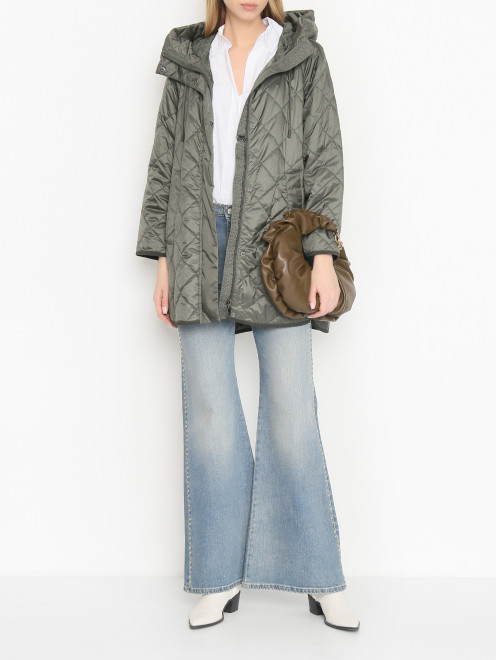 Стеганая куртка с поясом и капюшоном Weekend Max Mara - МодельОбщийВид