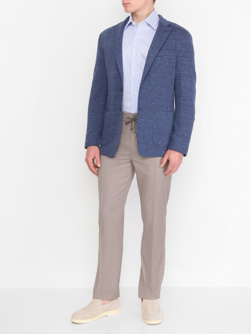 Пиджак из хлопка на пуговицах Doriani Cashmere - МодельОбщийВид