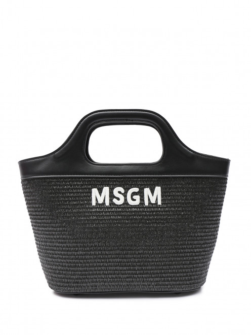 Сумка из соломы с логотипом MSGM - Общий вид