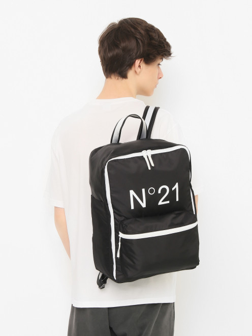 Рюкзак с контрастным логотипом N21 - МодельВерхНиз