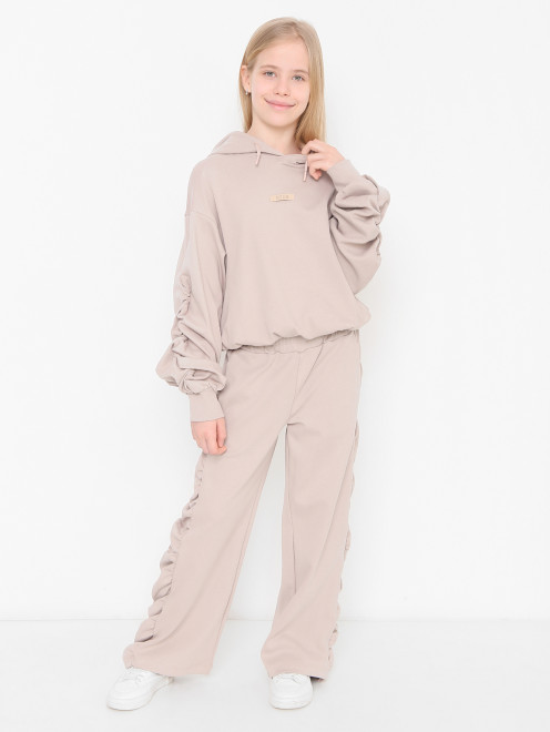 Толстовка из хлопка с капюшоном MSGM - МодельОбщийВид