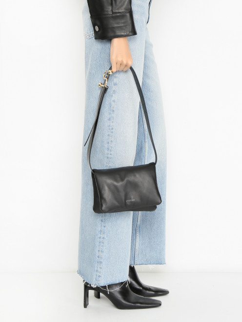 Сумка из гладкой кожи на ремне Sportmax - МодельВерхНиз